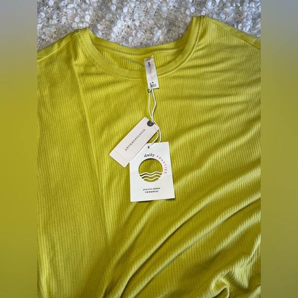 ✨NWT✨Daily Practice by Anthropologie. Nico Tie-Waist Dress Chartreuse. Size M - Picture 11 of 14
